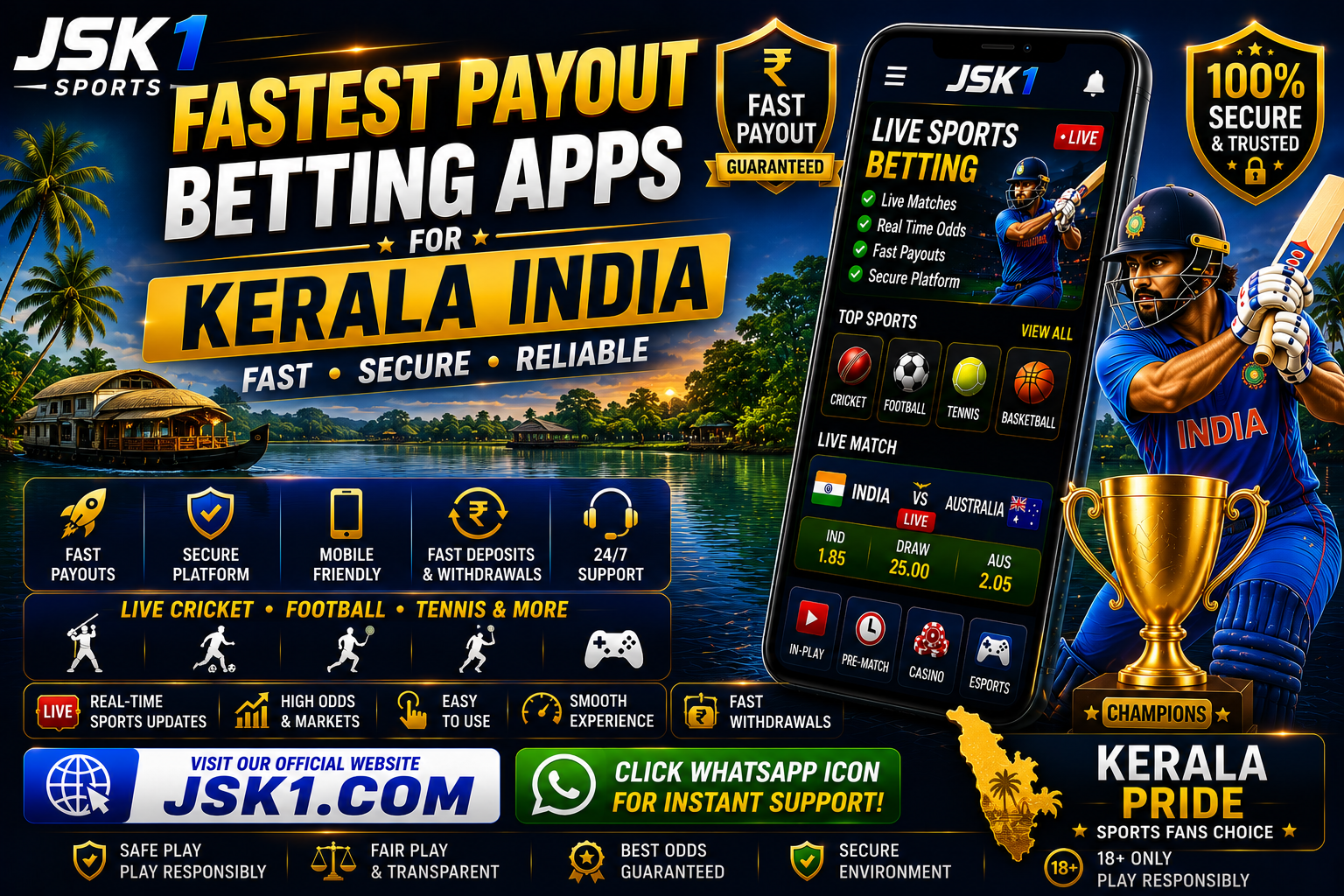 Fastest Payout Betting Apps for Kerala India