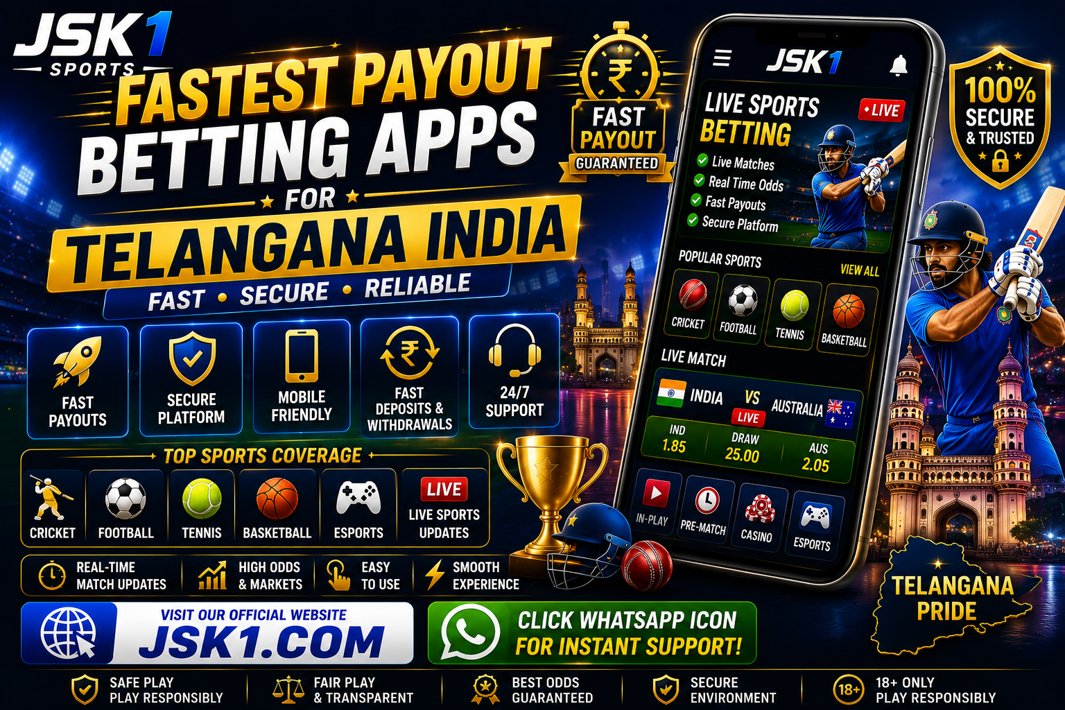 Fastest Payout Betting Apps for Telangana India