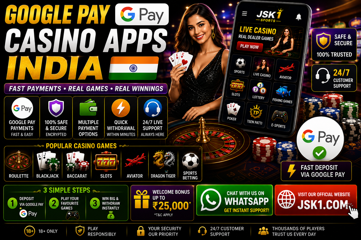 Google Pay Casino Apps India – Fast & Smooth Casino Gaming
