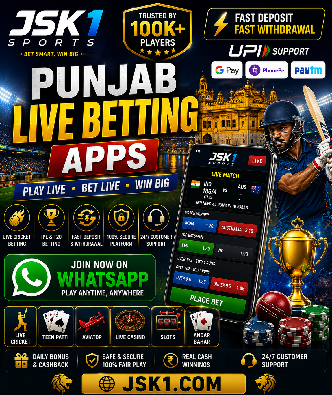 Punjab Live Betting Apps